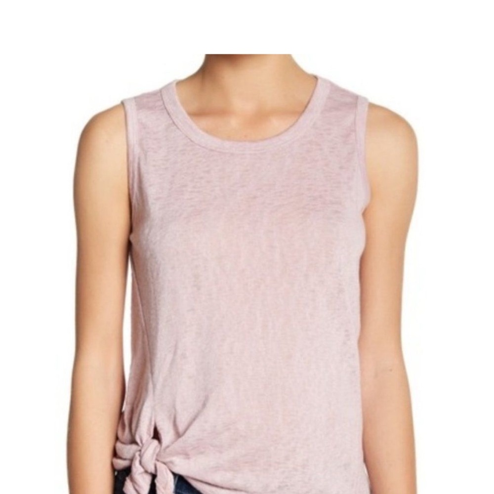 Bobeau Pale Pink Tank with Side Tie